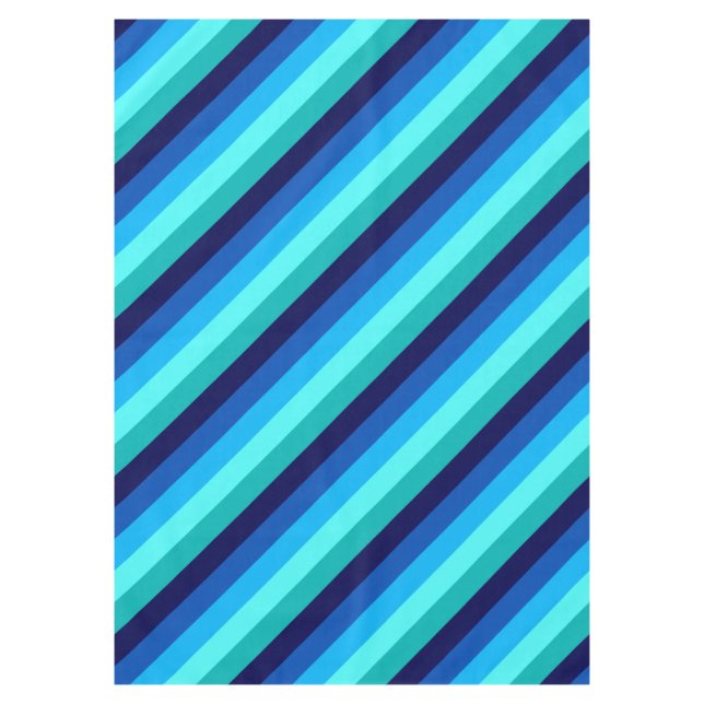 Mantel Icy Blue Verde azulada Stripes Medium Tableclol (Anverso)