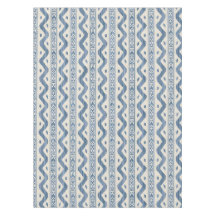Ikat Azul de Gran Escala, Aspecto de Tejido Crema