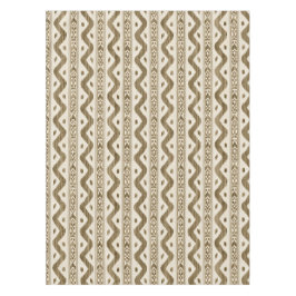 Mantel Ikat Toscano a Gran Escala, Aspecto Tejido en Crem