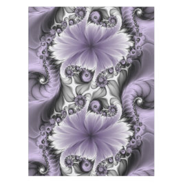 Mantel Ilusión de Lila Arte Floral Abstracto Fantasía Fra