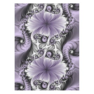 Mantel Ilusión de Lila Arte Floral Abstracto Fantasía Fra