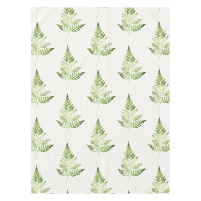 Mantel Ilustracion botánico del Fern Verde minimalista (Anverso)