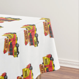 Mantel Ilustracion de camión de comida para perros calien
