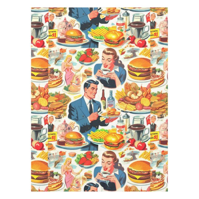 Mantel Ilustracion de Comics Alimentarios de la Vieja déc (Anverso)