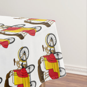 Mantel Ilustración de dibujos animados de rickshaw de ped