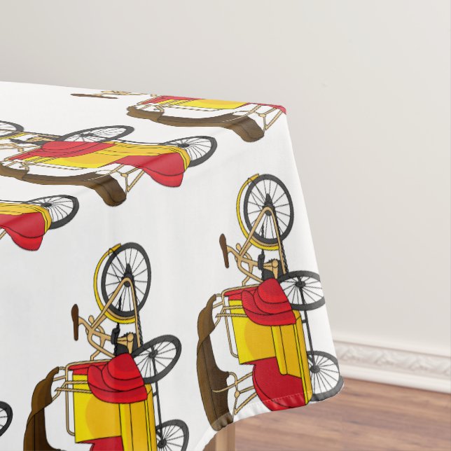 Mantel Ilustración de dibujos animados de rickshaw de ped (In Situ)