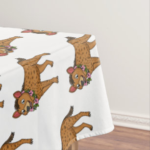 Mantel Ilustracion de hiena y flores personalizado