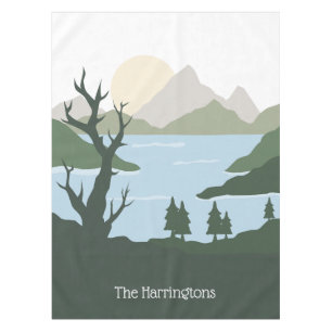 Mantel Ilustracion de naturaleza de nombre personalizado
