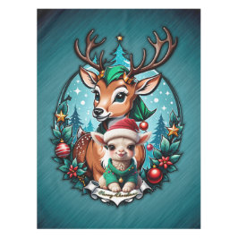 Mantel Ilustracion de Navidades alegres e invitantes