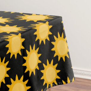 Mantel Ilustración de sol brillante sobre diseño de patró