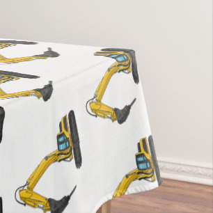 Mantel Ilustracion del personalizado de la excavadora de
