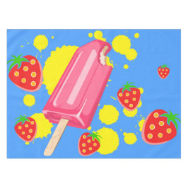 Mantel Ilustracion Fun Popsicle Rosa y Strawberries