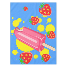 Mantel Ilustracion Fun Popsicle Rosa y Strawberries