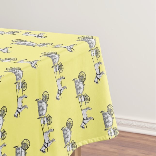 Mantel ilustracion personalizado de caballos y carruajes  (In Situ)