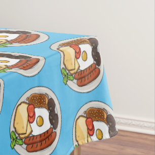 Mantel Ilustracion personalizado de desayuno inglés