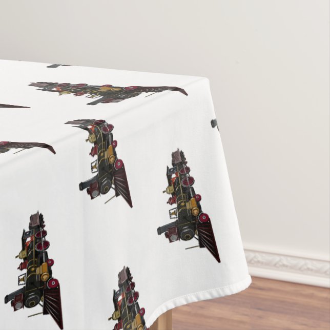 Mantel Ilustracion personalizado de locomotora de vapor (In Situ)