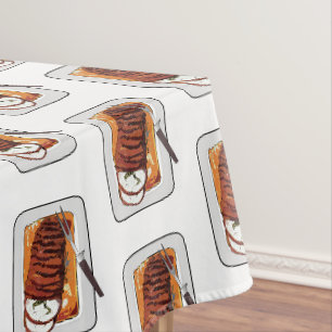 Mantel Ilustracion personalizado de pavo asado