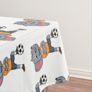 Mantel Ilustracion personalizado futbolista elefante