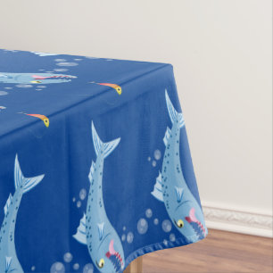 Mantel Ilustracion personalizado pescador hambriento de b
