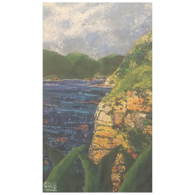 Mantel Imagen de mi obra arte La roca (Anverso)