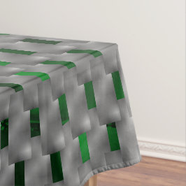 Mantel Imagen verde bajo placas grises, cuadrados oblongo