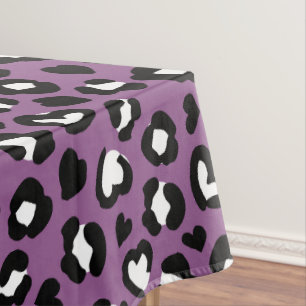 Mantel Impresión animal, leopardo morado, puntos de chita
