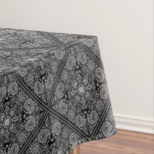 Mantel Impresión de boho negro y blanco Paisley Bandana