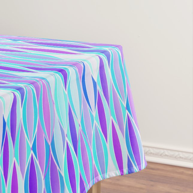 Mantel Impresión de cinta de medio siglo - violeta y acua (In Situ)