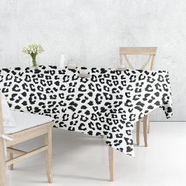 Mantel Impresión de leopardo en blanco y negro