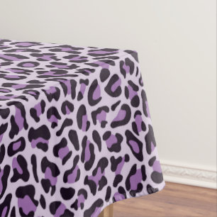 Mantel Impresión de leopardo púrpura elegante
