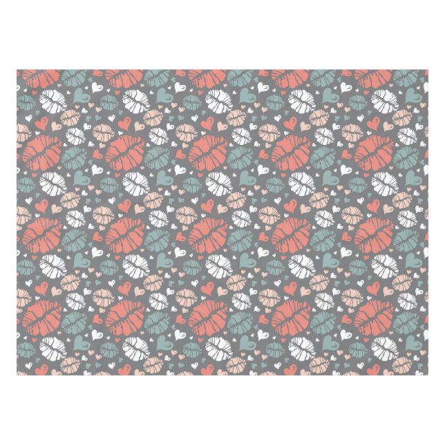 Mantel Impresión del beso y modelo del corazón (Frente (Horizontal))
