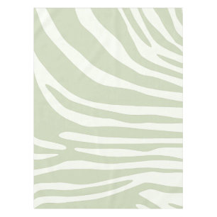 Mantel Impresión verde cebra y blanca