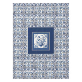 Mantel Impresionante floral Blue toile de jouy monograma