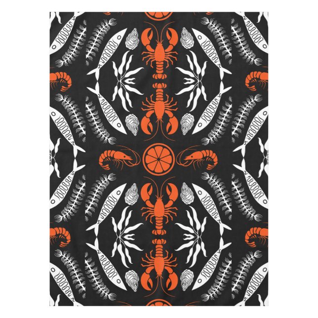 Mantel Impresiones de estilo Art Deco de marisco (Anverso)