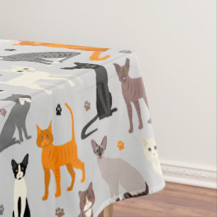 Mantel Impresiones de gatos y pintas