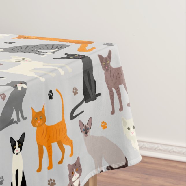 Mantel Impresiones de gatos y pintas (In Situ)