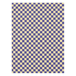 Mantel Indigo and butter checkerboard pattern