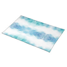Alfombra rectangular con un diseño de acuarela
