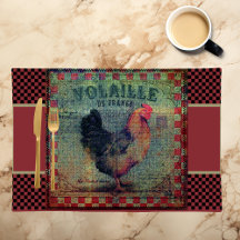 Anuncio de gallo de campiña francés vintage
