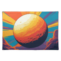 Arte de puesta de sol cósmica – Decoración de mesa