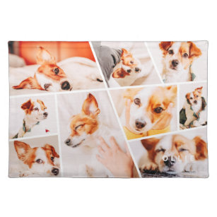 Mantel Individual Collage de fotos de mascotas modernos y simples Pe