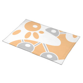 Mantel Individual Doodle moderno gris gris 1