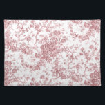 Mantel Individual Elegante Vintage Francés Grabado Floral Toile-Rosa<br><div class="desc">Elegante y adornado patrón rosa y blanco vintage de jouy con flores exóticas, viñas y follaje entrelazados con guirnaldas y canastos de rosas. Este patrón se adaptó a partir de un fragmento textil francés histórico aproximadamente en 1910 en la colección Smithsonian. El patrón es de alta resolución pero no se...</div>