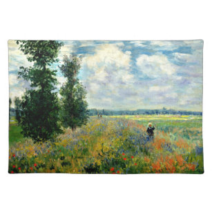 Mantel Individual Famoso cuadro de Monet, campo de adormidera en Arg