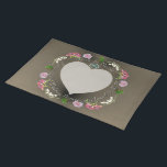 Mantel Individual Foto de 22° Aniversario del Boda<br><div class="desc">¿Una floral encantadora y simple que dice exactamente lo que quieres honrar sus 22 años de matrimonio en un placemat de Zazzle impreso fabulosamente? Entonces quizás mi original lirio floral del valle, fresia, rosa, shamrock y la gema tradicional, el gráfico de espinel con tu preciosa foto es sólo la cosa!...</div>