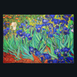 Mantel Individual Irises de Vincent Van Gogh<br><div class="desc">Vincent Van Gogh Irises . Pintado en 1889, es uno de los cuadros que creó en el asilo de Saint Paul-de-Mausole en Saint-Rémy-de-Provence en Francia. Es una pintura al óleo. Esta bonita pintura al paisaje artístico representa un campo de flores de iris. Vincent Van Gogh era un artista famoso. Era...</div>