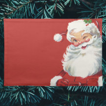 Navidad Vintage, Alegre Santa Claus Guiñando