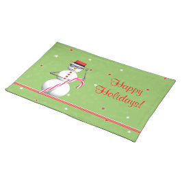 Mantel Individual Navidades Holiday Snowman