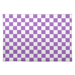 Mantel Individual Patrón clásico de color púrpura y blanco