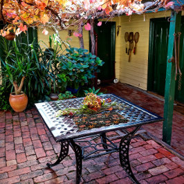 Mantel Individual Patrón floral otoñal negro Placemats 20" x 14"